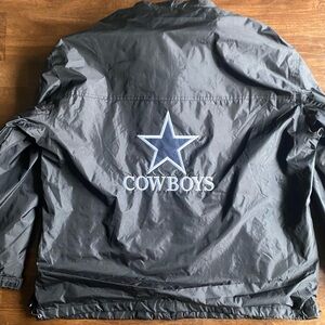 Vintage Cowboys black Windbreaker Jacket with detachable Hoodie
